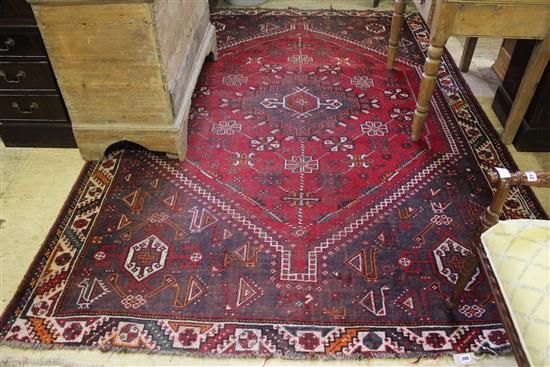 Tabriz red ground medallion carpet